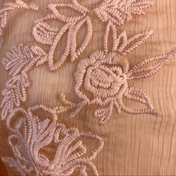 TJD Embroidered Floral Semi Sheer Bell Sleeve Dress - Picture 13 of 14